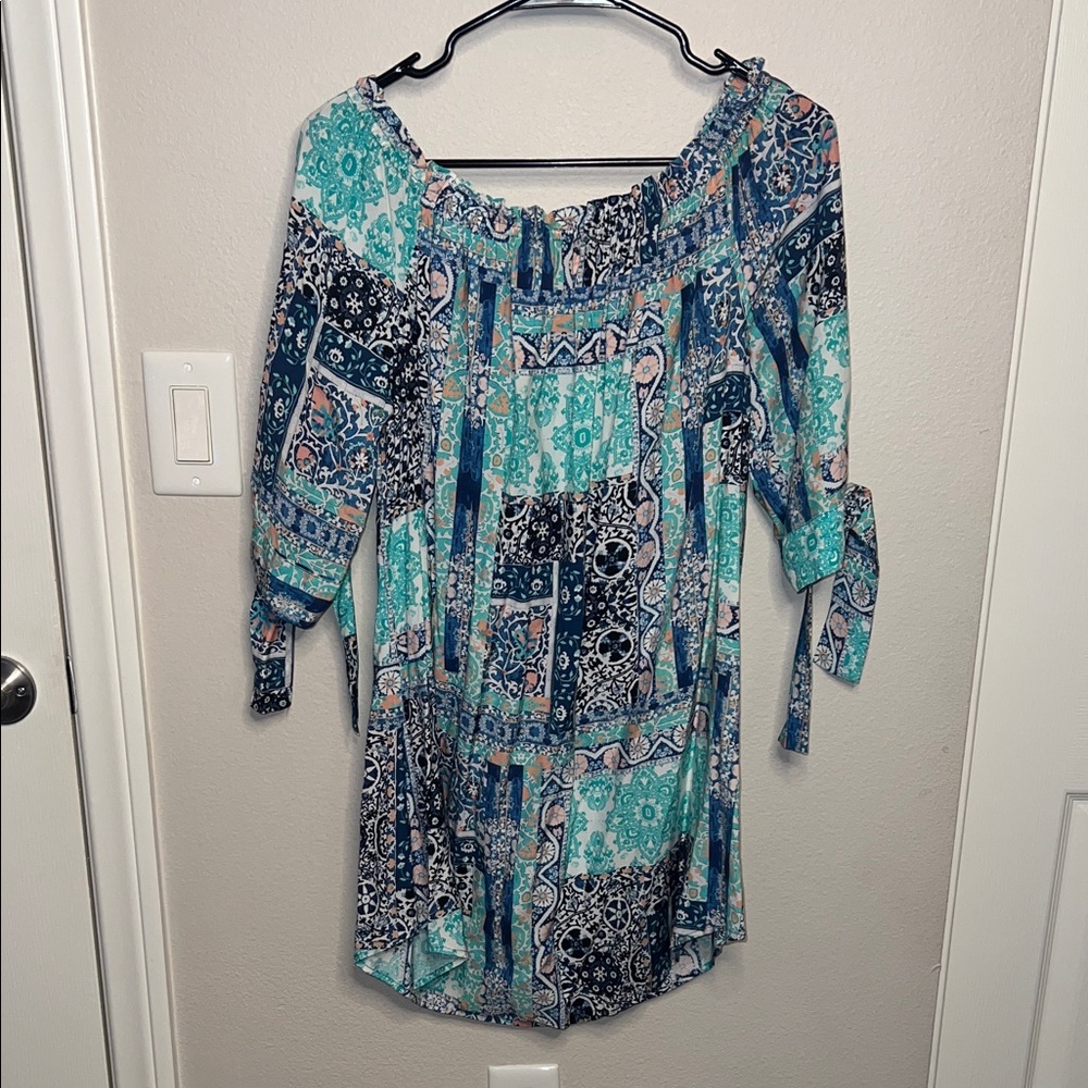 Bohemian Off-Shoulder Mini Dress